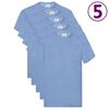 Fruit of the Loom T-shirts originaux 5 pcs Bleu clair XL Coton