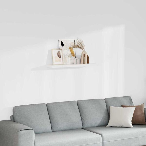 vidaXL &Eacute;tag&egrave;re murale flottante blanc 90x23,5x3,8 cm MDF