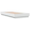 vidaXL Cadre de lit sans matelas blanc 75x190 cm bois d'ingénierie