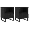 vidaXL Armoire de lit Ch&ecirc;ne noir 40 x 35 x 50 cm Bois d'ing&eacute;nierie