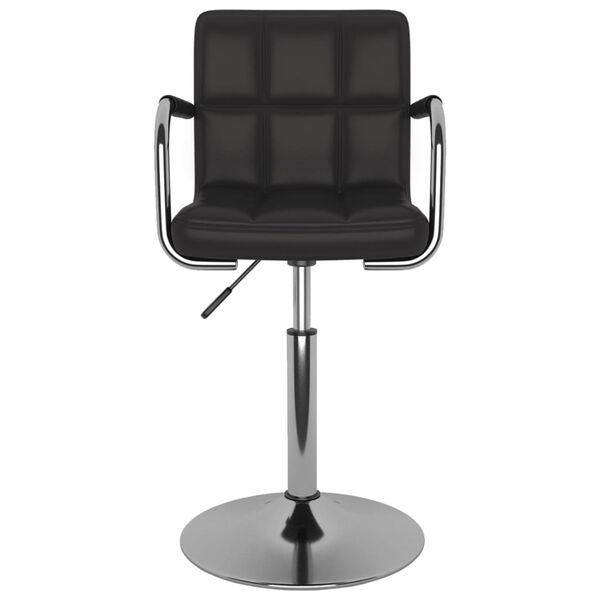 vidaXL Chaises pivotantes &agrave; manger lot de 6 noir similicuir