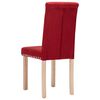 vidaXL Chaises &agrave; manger lot de 2 rouge bordeaux tissu