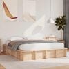 vidaXL Cadre de lit Marron 150 x 200 cm Bois de pin massif