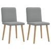 vidaXL Chaises &agrave; manger lot de 2 gris clair tissu