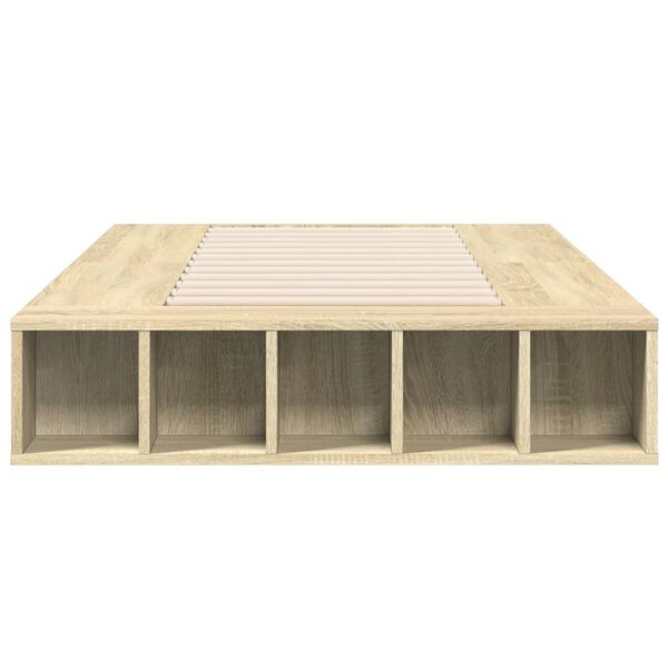 vidaXL Cadre de lit sans matelas ch&ecirc;ne sonoma 90x200 cm