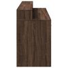 vidaXL Bureau et lumi&egrave;res LED ch&ecirc;ne marron bois d'ing&eacute;nierie