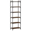 vidaXL Biblioth&egrave;que 6 niveaux ch&ecirc;ne marron 60x30x188cm bois ing&eacute;nierie