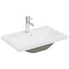vidaXL Meubles de salle de bain noir brillant bois d'ing&eacute;nierie
