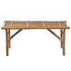 vidaXL Banc de jardin pliable avec coussin 118 cm Bambou