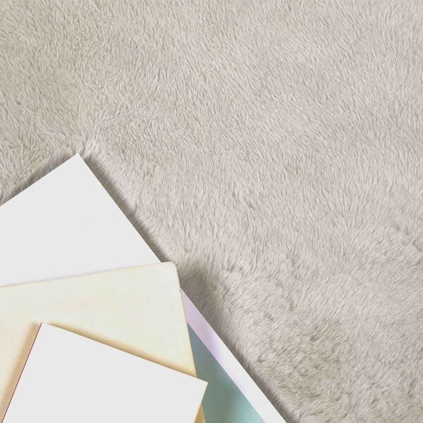 vidaXL Tapis en Fourrure Synth&eacute;tique de Lapin Olite Beige 240 x 240 cm