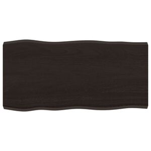 vidaXL Dessus de table bois massif trait&eacute; bordure assortie