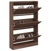 vidaXL Armoire &agrave; chaussures ch&ecirc;ne marron 80x21x125,5cm bois ing&eacute;nierie