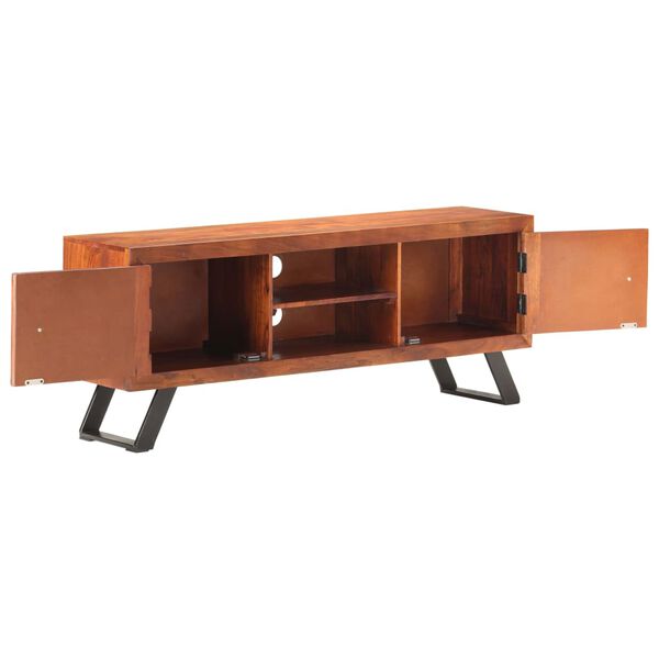 vidaXL Meuble TV 122x30x49 cm Bois d'acacia massif