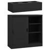 vidaXL Armoire &agrave; portes coulissantes avec jardini&egrave;re Anthracite Acier