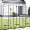 vidaXL Cl&ocirc;ture de jardin 5 pcs Gris 8,5 x 1,5 m Acier rev&ecirc;tu de poudre
