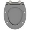 vidaXL Toilette à relâchement rapide adaptée pour le siège Gris