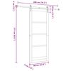 vidaXL Porte coulissante ORKDAL Marron 86 x 211 cm Pin massif