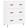 vidaXL Buffet haut Blanc 69,5x34x180 cm Bois d'ing&eacute;nierie