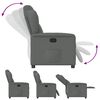 vidaXL Fauteuil inclinable Gris fonc&eacute; Tissu