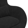 vidaXL Fauteuil &oelig;uf Noir 63 x 73 x 90 cm Velours