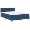 vidaXL Lit &agrave; ressorts avec matelas Bleu 160 x 200 cm tissu