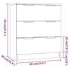 vidaXL Buffet Blanc 60x30x70 cm Bois d'ing&eacute;nierie
