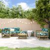 vidaXL Salon de jardin 8 pcs bois de pin impr&eacute;gn&eacute;