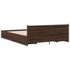 vidaXL Cadre de lit avec tiroirs sans matelas ch&ecirc;ne marron 120x200 cm