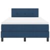 vidaXL Lit &agrave; ressorts avec matelas avec LED Bleu 120 x 190 cm tissu