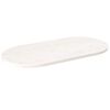 vidaXL Dessus de table blanc 110x55x2,5 cm bois de pin massif ovale