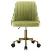 vidaXL Chaises pivotantes &agrave; manger lot de 2 vert clair velours