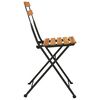 vidaXL Chaises de bistrot pliantes lot de 4 Bois teck solide et acier