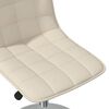 vidaXL Chaises pivotantes &agrave; manger lot de 4 cr&egrave;me tissu