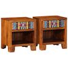 vidaXL Table de chevet 2 pcs 40x35x45 cm bois d'acacia massif