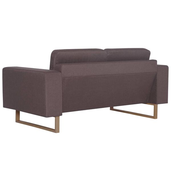 vidaXL Canap&eacute; &agrave; 2 places tissu taupe
