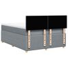 vidaXL Sommier &agrave; lattes de lit avec matelas Gris clair 160x200cm Tissu