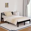 vidaXL Cadre de lit sans matelas bois de pin massif 120x200 cm noir