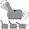 vidaXL Fauteuil de massage inclinable Gris clair Tissu