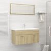 vidaXL Ensemble de meubles de salle de bain Ch&ecirc;ne sonoma Agglom&eacute;r&eacute;