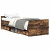 vidaXL Cadre de lit sans matelas ch&ecirc;ne fum&eacute; 90x190 cm