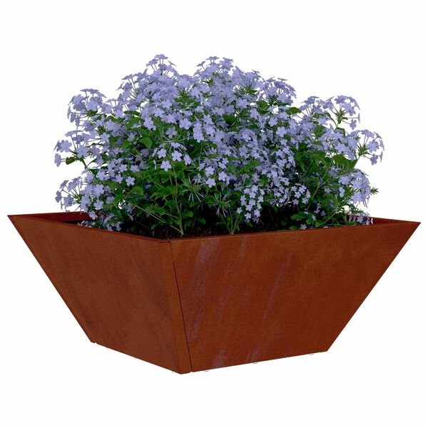 vidaXL Cache-pot de jardin 5 pcs Rouill&eacute; 35 x 35 x 15 cm