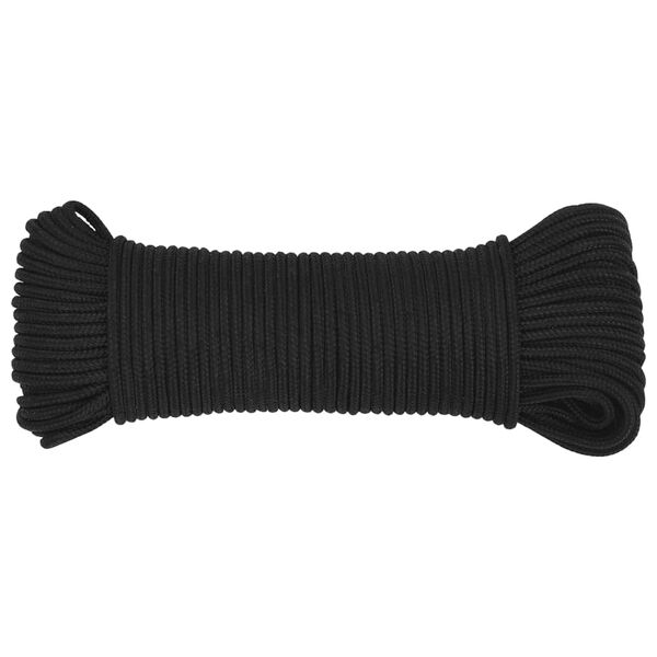 vidaXL Corde de bateau Noir complet 5 mm 250 m Polypropyl&egrave;ne