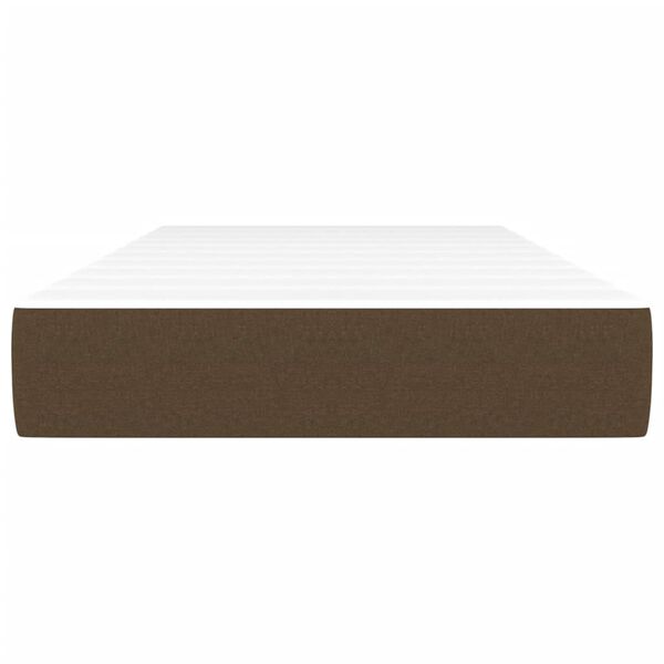 vidaXL Matelas de lit &agrave; ressorts ensach&eacute;s fermet&eacute; moyenne marron fonc&eacute; 120x190x20 cm