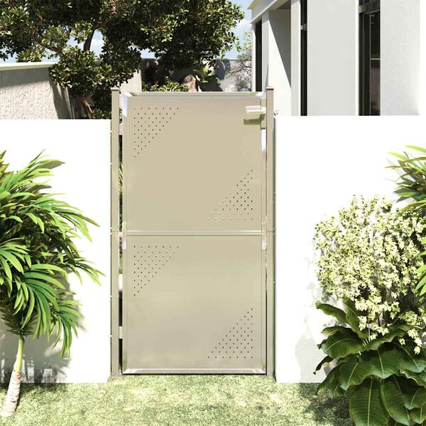 vidaXL Portail de jardin 100 x 175 cm en acier inoxydable