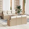 vidaXL Ensemble de canap&eacute; de jardin Beige 55 x 55 x 37 cm polyrotin