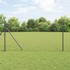 vidaXL Cl&ocirc;ture Euro Gris 1 x 25 m Fer rev&ecirc;tu de PVC