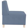 vidaXL | Unit&eacute; de Sofa Modulaire Sans Accoudoirs | Bleu 55 x 74 x 82 cm