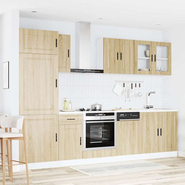 vidaXL Ensemble de 8 meubles de cuisine "Porto" en ch&ecirc;ne Sonoma