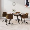 vidaXL Chaises &agrave; manger pivotantes lot de 4 Marron Velours