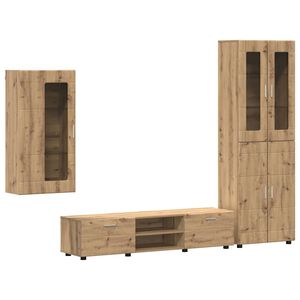 vidaXL Ensemble meuble TV FLORIN Ch&ecirc;ne artisanal Bois d'ing&eacute;nierie